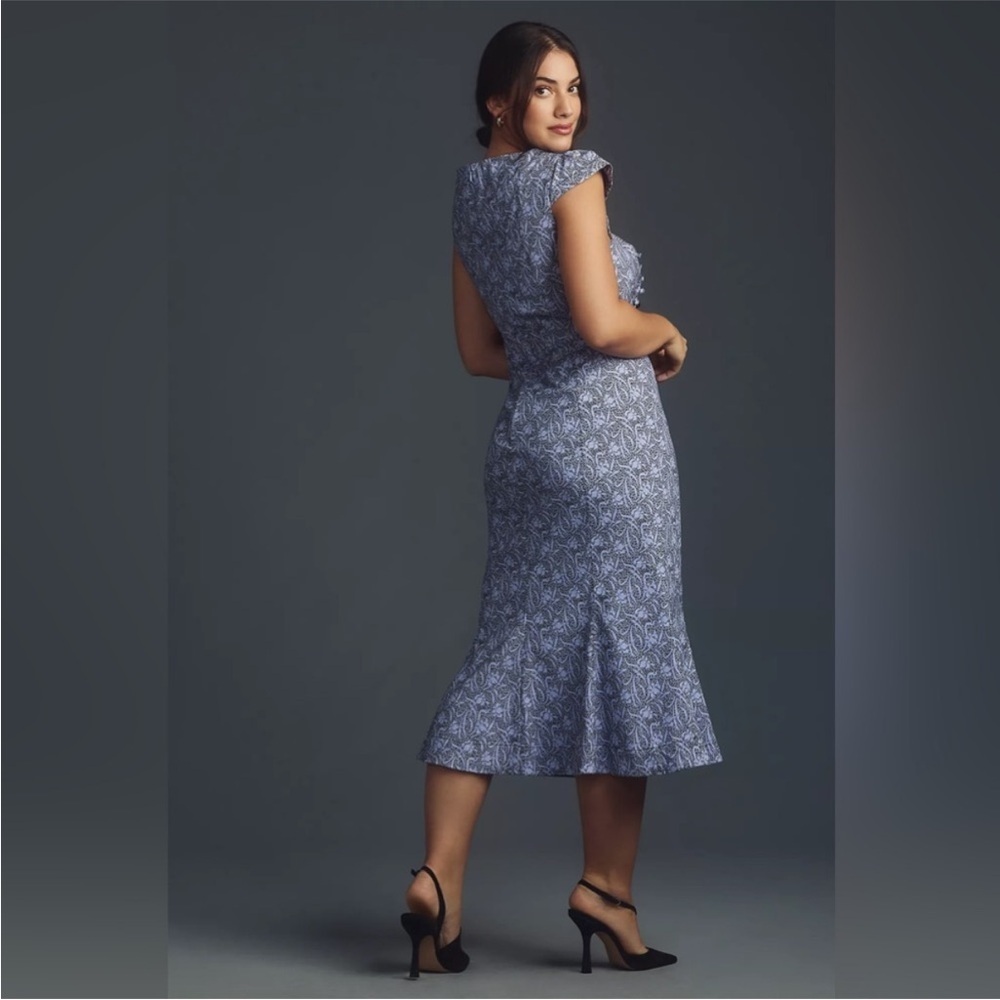 Anthropologie Cecily Sweetheart Midi Dress Sz LP - Picture 5 of 11